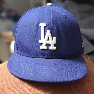 Los Angeles Dodgers Blue New Era Fitted Hat 7 1/8